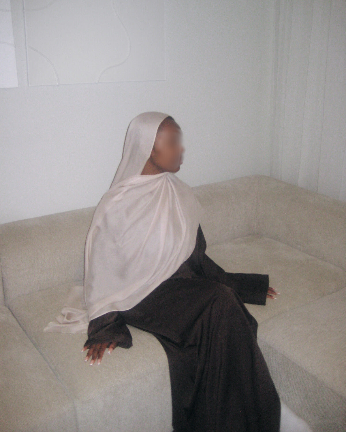 light beige modal hijab