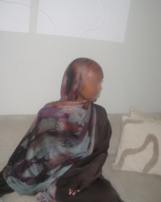 watercolour modal hijab