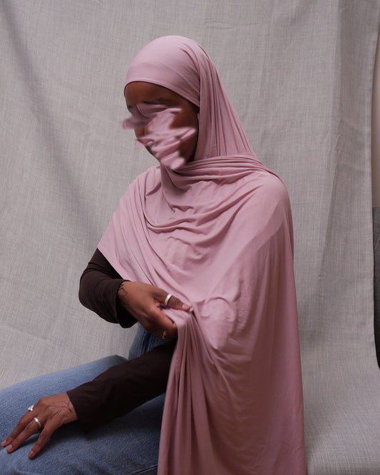 soft pink premium bamboo jersey hijab