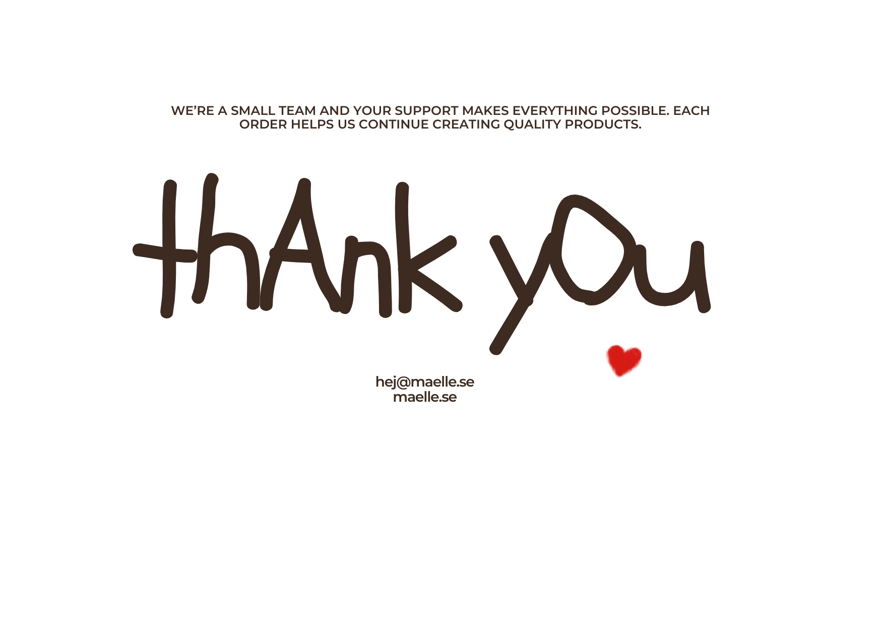 dark text over a white background with a little red heart to the right side