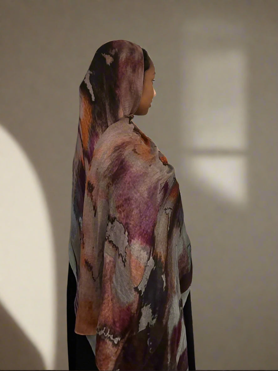 watercolour modal hijab